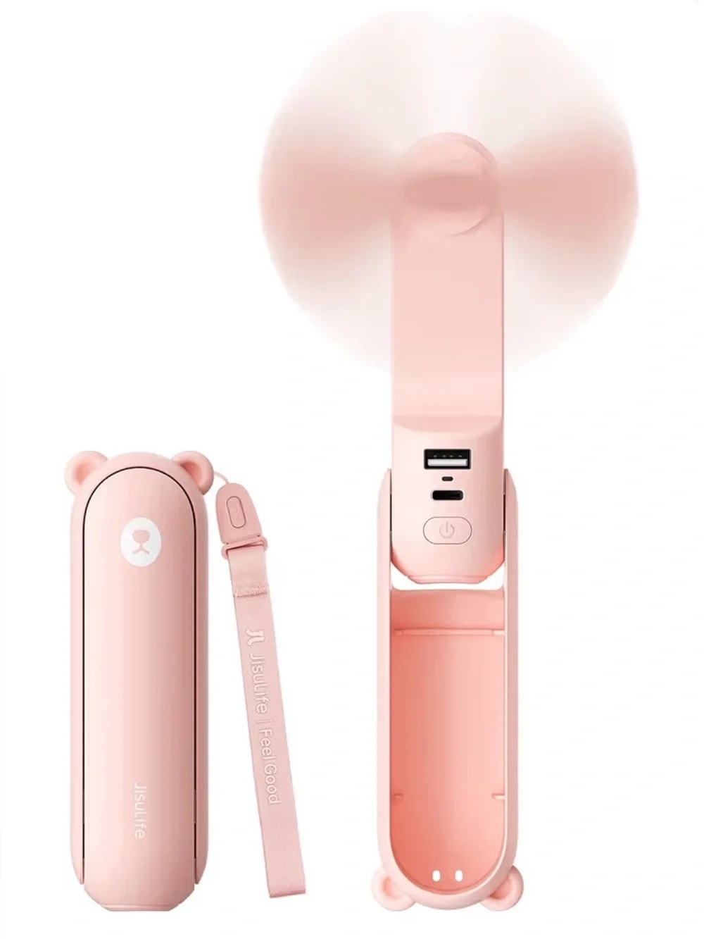 Portable Pink Handheld Mini Fan with USB Charging